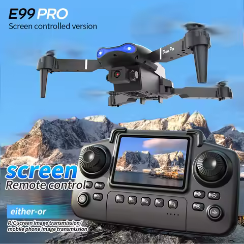 FPV Drone With Built-In Screen Remote 360° Stunt Roll Gesture Photo 50X Digital Zoom Optical Flow Hi