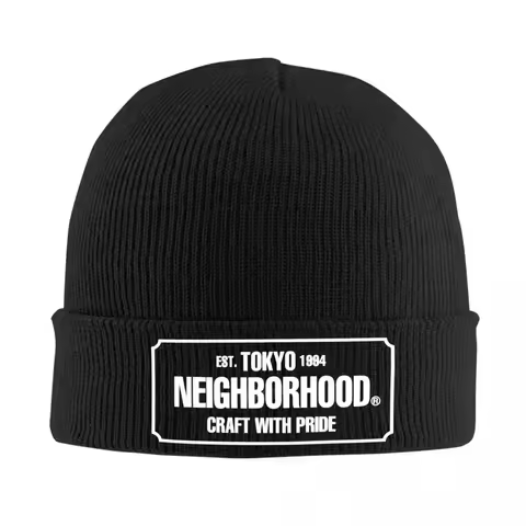 Japanese Tokyo Neighborhood Craft With Pride NBHD Knitted Caps for Women Men Skullies Beanies Autumn