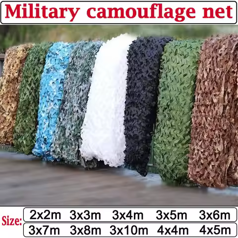 3X5M 3X8M 3X10M 4X5M Reinforced Camouflage Net Swimming Pool Beach Gazebo Garden Sun Shelter Camo Ca