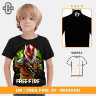 GAME KIDS T-SHIRT - (FREE FIRE 3D / FF T-SHIRT / FREE FIREE) - WONG
