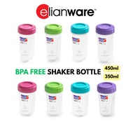 Elianware BPA Free Shaker Bottle 350ml 450ml Water Bottle with Measurement Protein Supplement Cup