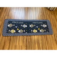 Quilt style kitchen rug