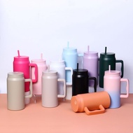 50oz Giant Stainless Steel Vacuum Insulated Tumbler with Straw and Handle Large Capacity Travel Mug 