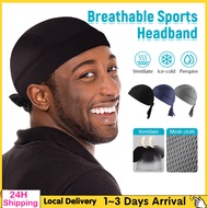 🚴‍♀️Cycling Sports Headscarf Mesh Pirate Hat Durag Helmet Inner Skull Cap Head Cover Penutup Sports 