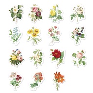 45pcs  Flower Stickers Natural Beautiful Romantic Innovative Decorative Stickers.，Stationery Decoration Stickers Suitable  For Photo Albums Diaries Cups Laptops Mobile Phones Scrapbooks
