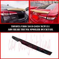 TOYOTA VIOS NCP151 2019-2020 ABS REAR TRUNK SPOILER DUCKTAIL ABS SKIRT LIP BODYKIT(BLACK)