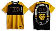Triskelion T-Shirt | Tau Gamma Phi Fraternity Jersey Gold Black
