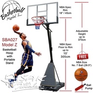 premium Portable Basketball Hoop Z - Rim Bola Basket Ring Outdoor