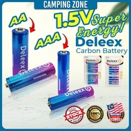 8PCS Deleex 1.5V AA/AAA Super Energy Leakproof Zinc Carbon Battery AA Bateri AAA 电池