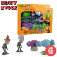 Ready Stock] 5Pcs Plants VS Zombies PVC Action Figure Set Collectible