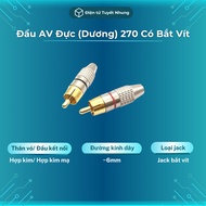 Combo of 4 Screwed Male 270 AV Heads, Copper Plated Pins - Male Lotus AV Jack, RCA Jack/ 1-1 BH AV J