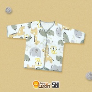 1Pcs Long Sleeve BABY Clothes (0-3 months) ZOO SERIES BABY LEON DS-112 - ZOO SOFT BROWN, 0-3 Months