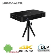 Projektor Android Pintar 4K Projektor Mini DLP HD 3D Projektor Rumah Mudah Alih Bateri Terbina Dalam