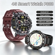 Rainbuvvy P888 4G Android Smart Watch, Android 8.1 Quad Core, 3GB+32GB, 1.508" AMOLED Screen, Dual C