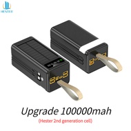 Hester 100000mah power bank awet tahan lama power bank original asli Real capacity 100000mah led dig