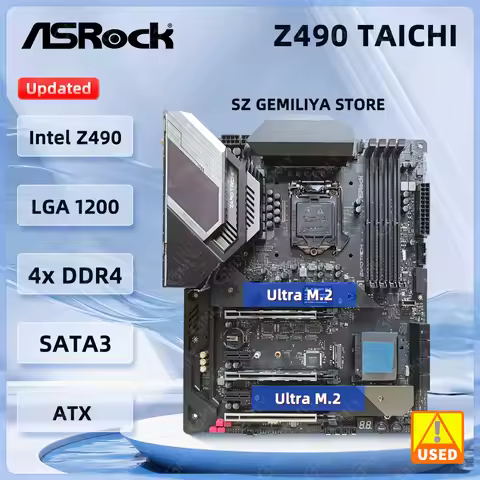 ASRock Z490 Taichi Motherboard Intel Z490 LGA1200 DDR4 128G For i7-11700F 10305 10900F 10300T cpu AT