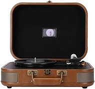 Three Speeds Turntable Retro Record Player with Built-in Stereo Speakers, Supports USB, RCA Output, Headphone Jack, MP3, Mobile Phones Music Playback,Design