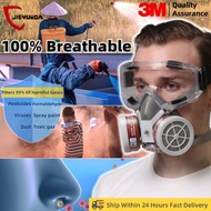 [3M Mask 100% Breathable] Gas mask 6502-7 in 1 dust mask respirator mask topeng gas beracun mask n95