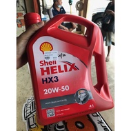 Minyak Enjin SHELL 20W-50 / Engine Oil SHELL 100% Original.(Sesuai SAGA,WIRA,MYVI,KEMBARA,BEZZA,KANC