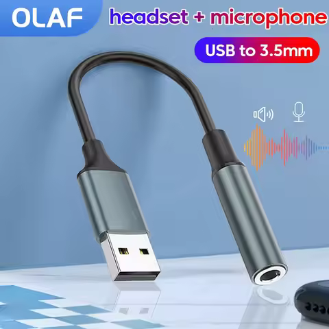 USB to 3.5mm Audio Jack Adapter USB A to 3.5mm Aux Cable USB to Audio Jack Adapter Headset USB Exter