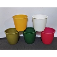 Pearlwave Yayamanin pots D4.8xH4.3 inches white, gold, Green