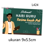 stiker selamat hari guru happy teacher's day sticker label kado hadiah - l424 - perbiji