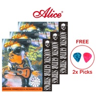 ALICE ( .010 ~ .047 ) A306-XL Acoustic Guitar String SET - Tali Gitar Akustik, Gitar Kecil 1 Set Murah Accessories 吉他弦