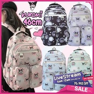(B746) 46cm Kuromi Bag Backpack Beg School Beg Sekolah Kuromi Sanrio School Bag For Girl Backpack