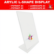 Acrylic Stand ( A4 A5 Size) Acrylic L-Shape Display Stand,  L Shape Transparent Acrylic Stand