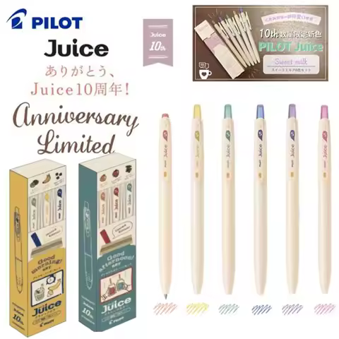 New PILOT 10th Anniversary Limited Colored Gel Pens Retractable 0.5mm No-Fade Smooth Flow Ink Eco‑fr