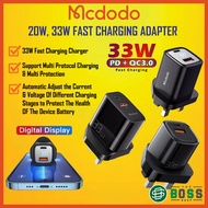 [1YrWarranty] Mcdodo Nano Series Gan 33W Charger QC3.0 + PD3.0 Fast Charging LED Display-Fast Chargi