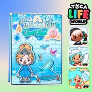 Đồ chơi ngôi nhà búp bê giấy Toca Boca học liệu bóc dán sáng tạo Quiet Book h23