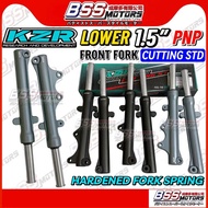 KZR Front Fork Lowered 1.5 Inch Cutting Std Y15ZR LC135 4S 5S Fork Depan Hardened Fork Spring Standa