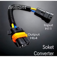 Express * Converter Light Socket - Male H11 HB3 HB4 to Female H7 H11 HB3 HB4