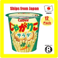 [57g x 12 Packs] Calbee Jagariko Potato Stick Snack (Salad Flavor)