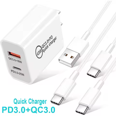 43W GaN Charger Mini PD 3.0 USB C Phone Charger For iPhone 16 15 14 Pro Samsung S25 Xiaomi Tablet iP