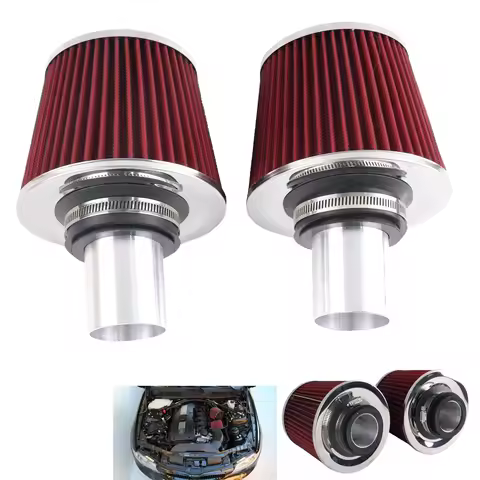 Dual Cone Air Filter Intake Kit Twin Turbo N54 3.0 Fits BMW 135i 335i 535i E90 E91 E92 z4 e60 2.25" 