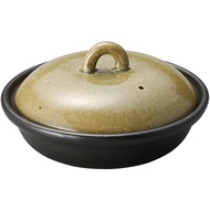 Zen Collection Ceramic Fondue Pot - Direct Fire and Microwave Safe, Ivory, 16cm, Made in Japan