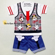 [SK] Boys' Suit 0-12 Months Soft Baby Boy Suit 6-12 Months Vest Tie Boss Casual Baby Boy Set