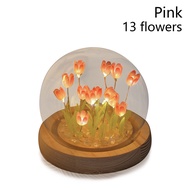 DIY Night lamp Tulip night light Flower Lamp Flower Creative mirror lamp atmosphere flower lamp INS 