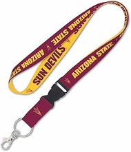 WinCraft NCAA Arizona State University ASU Sun Devils 1 Inch Lanyard with Detachable Buckle
