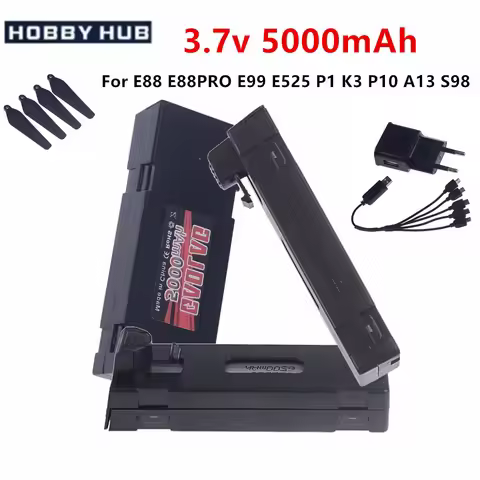 Upgrade 5000mAh E88 Battery 3.7V Battery For E88 E88PRO E99 E525 P1 K3 P10 A13 S98 RC Drone RC Quadc