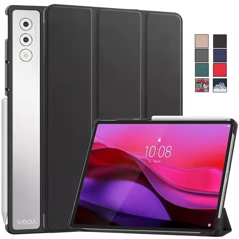 For Lenovo Yoga Tab Plus TB520FU Case 12.7 inch Trifold Leather Hard Stand Cover For Lenovo Yoga Pad