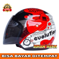 helm gm / helm wanita gm evolution black red terbaru termurah
