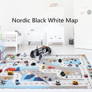Kids Carpet Playmat Car Rug Children's Rugs Town Car Road Map City Rug Nordic Style Children's Car S