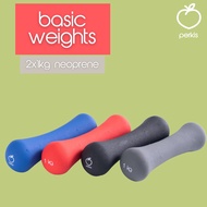 Perkis Basic Weights Dumbbell Neoprene 2x1kg 1 pair Barbell Dumbbell Weights one pair