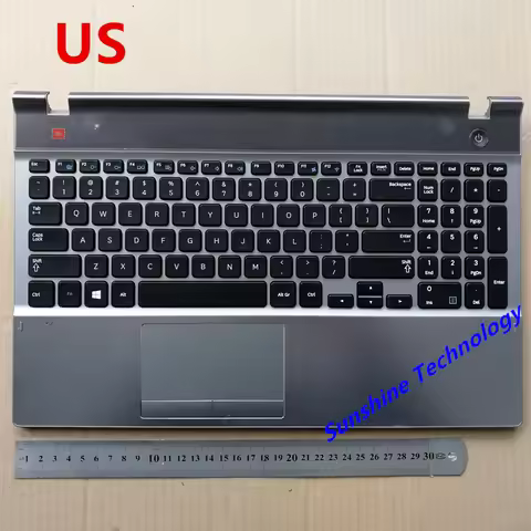 US/UK/Russian/Turkey/LATIN/Canada new laptop keyboard with touchpad palmrest for Samsung NP550P5C 55
