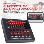 Taffstudio Bluetooth USB External Soundcard Live Mic Headset - V8 Plus