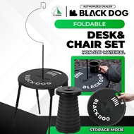 BLACKDOG Outdoor Folding Camping Table Chair Set Round Picnic Coffee Table Tatical Solo Camp Stool K
