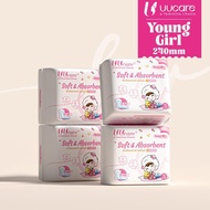UUcare Young Girl Sanitary Pad 240mm / 4 x 16pcs / Soft and Super Absorbent Daily Sensitive Skin Cot